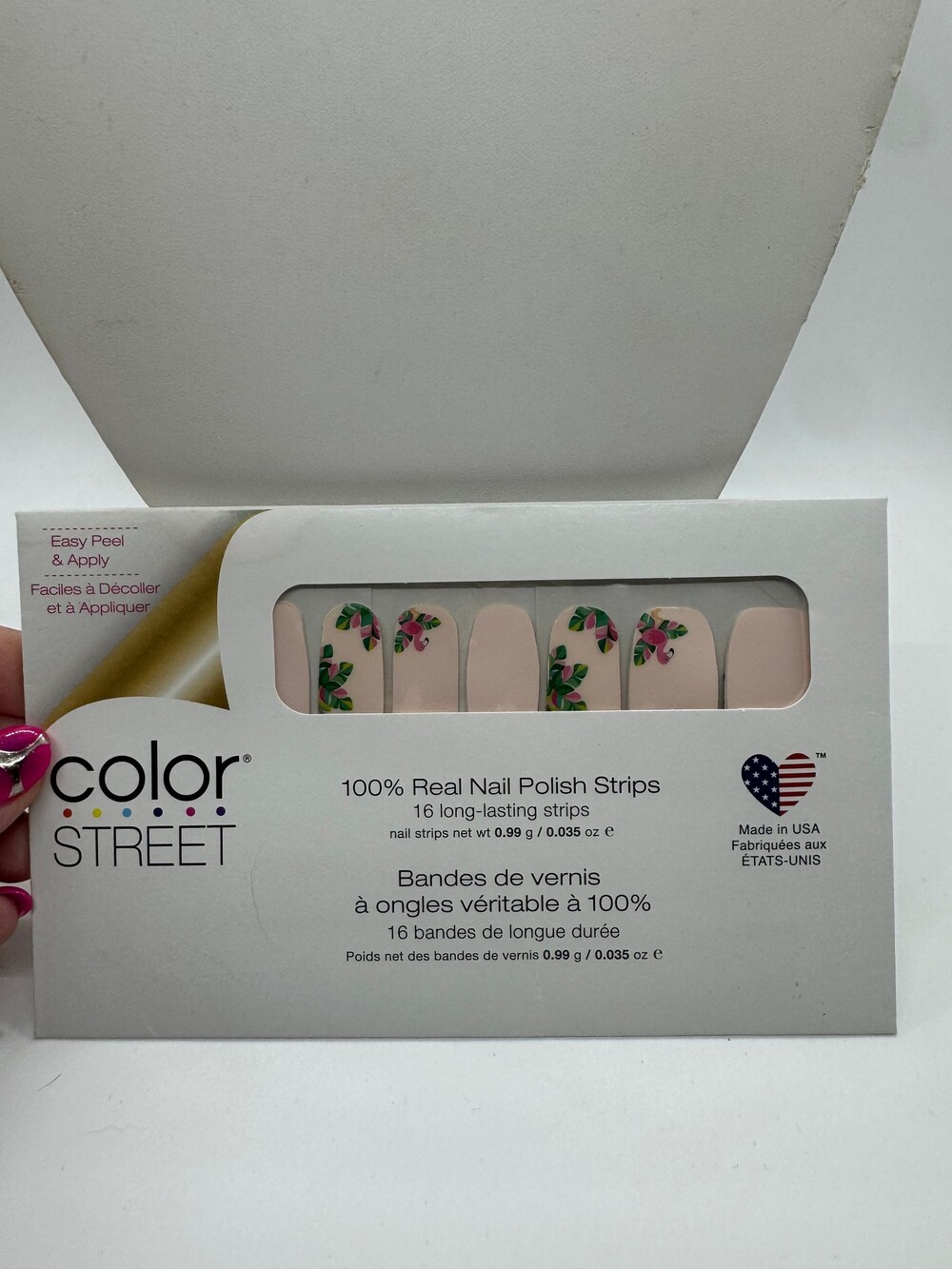 Color Street 100% Real Nail Polish Strips Flamin-goals 16 Strips Made in USA
